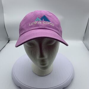 Life is Good Hat Cap Adjustable Strap Mountain Ridge Pine Tree
